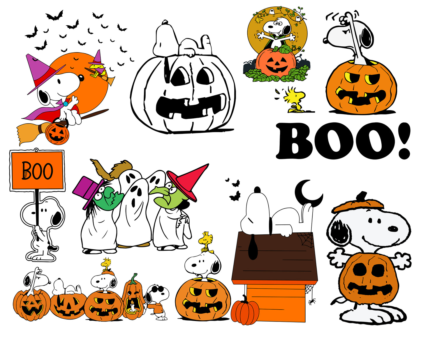 10+ file Snoopy Boo Halloween bundle svg , Peanuts halloween SVG DXF EPS PNG, bundle halloween Cutting Image, File Cut , Digital Download, Instant Download