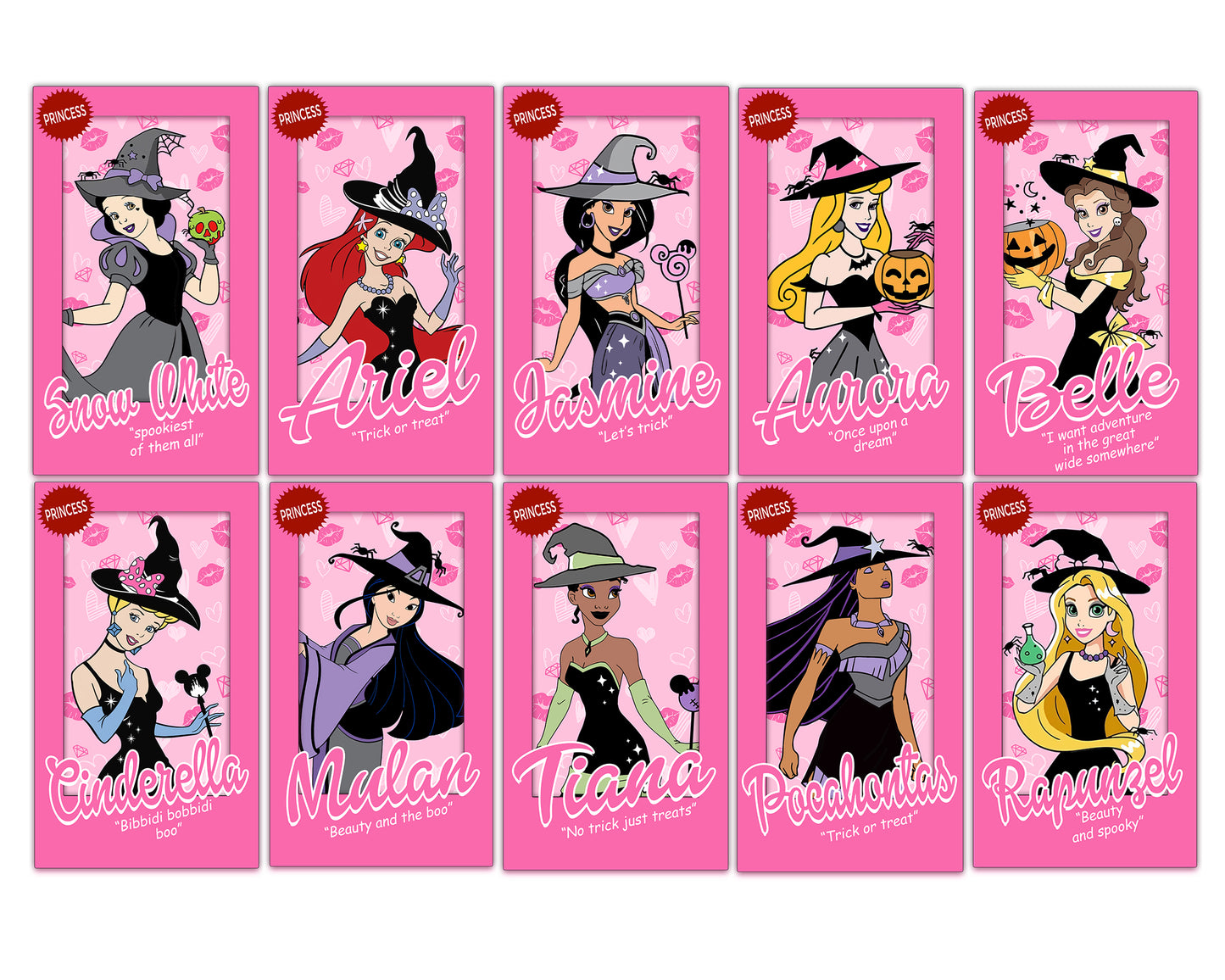 10 file Pink halloween princess bundle png, Pink princess PNG , Digital Download ,Instant Download