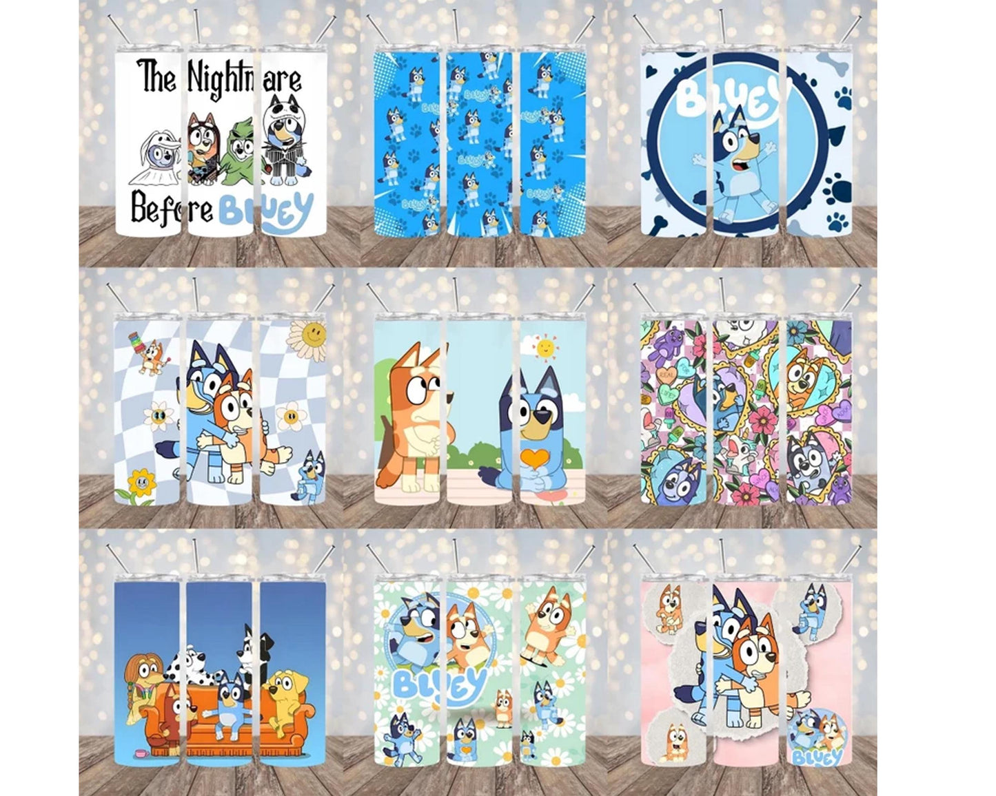 110+ Blue Dog Tumbler Wrap Bundle PNG , Bluey Dog Tumbler Wrap PNG , Digital Download ,Instant Download