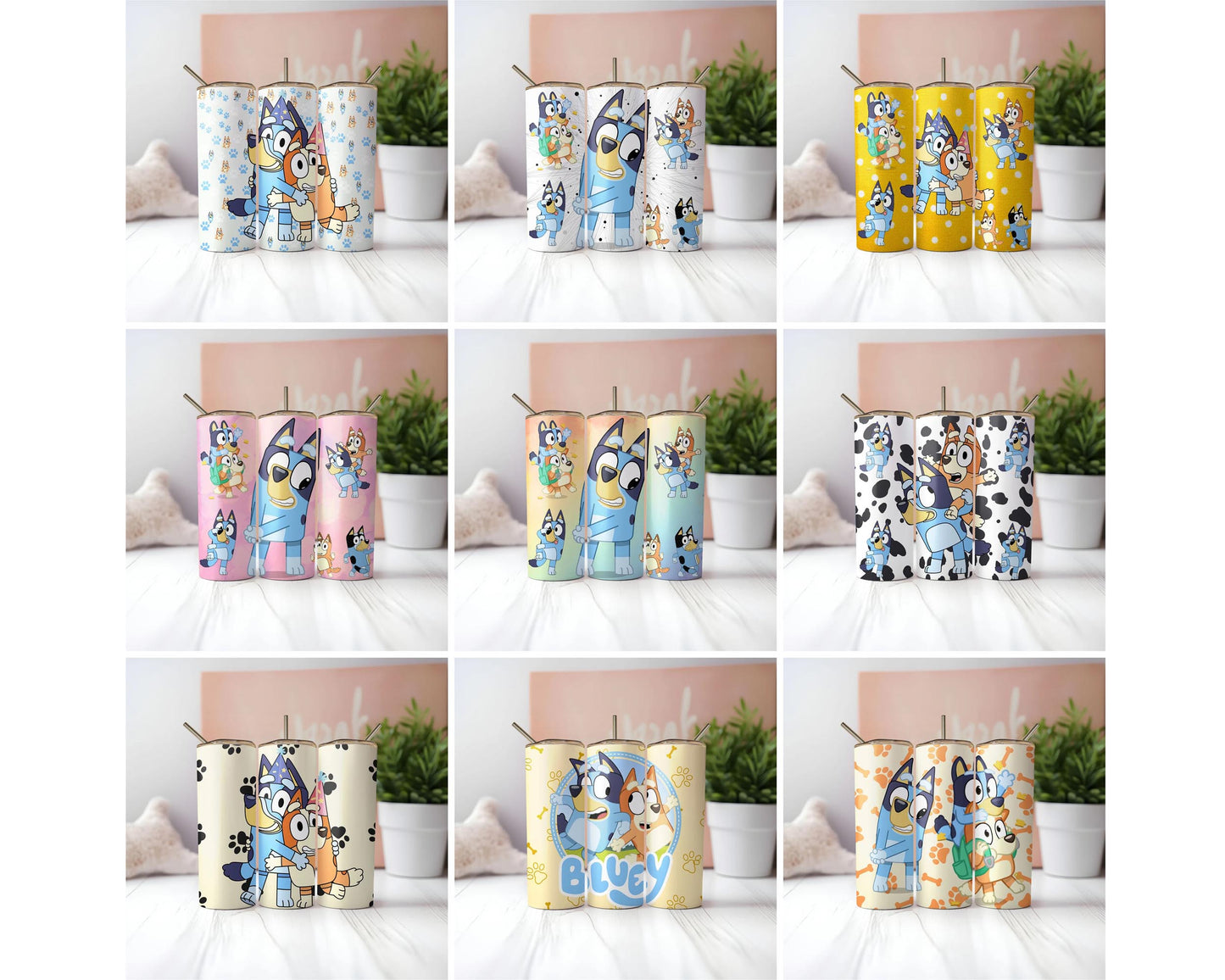 27 files Bluey Tumbler Wrap Bundle PNG , Bluey Tumbler Wrap PNG , Digital Download ,Instant Download