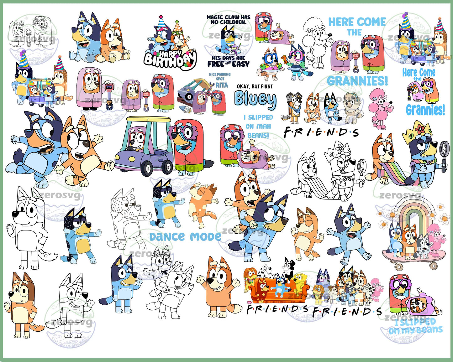 30+ file Bluey SVG PNG, hug toy family Bluey svg, bluey bundle SVG DXF PNG EPS , cricut , file cut , Silhouette, digital download, Instant Download