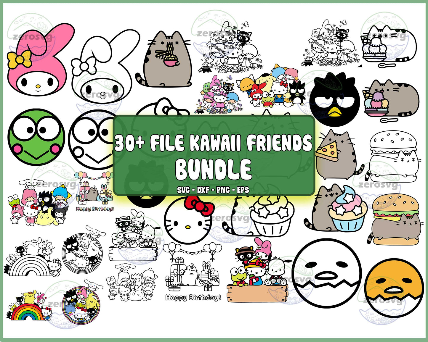 30+ file Kawaii Friends Svg, Kitty Cat Svg, bundle Kitty Svg, Kawaii Animal SVG DXF EPS PNG, Cutting Image, File Cut , Digital Download, Instant Download