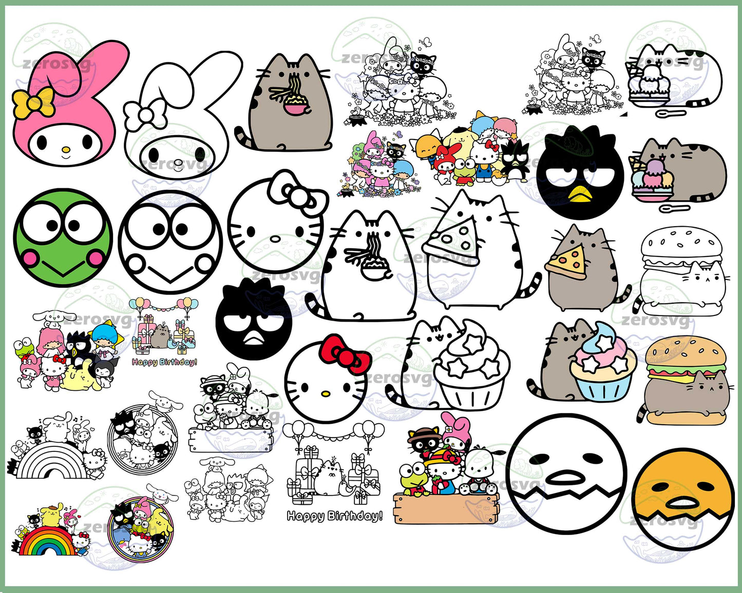 30+ file Kawaii Friends Svg, Kitty Cat Svg, bundle Kitty Svg, Kawaii Animal SVG DXF EPS PNG, Cutting Image, File Cut , Digital Download, Instant Download