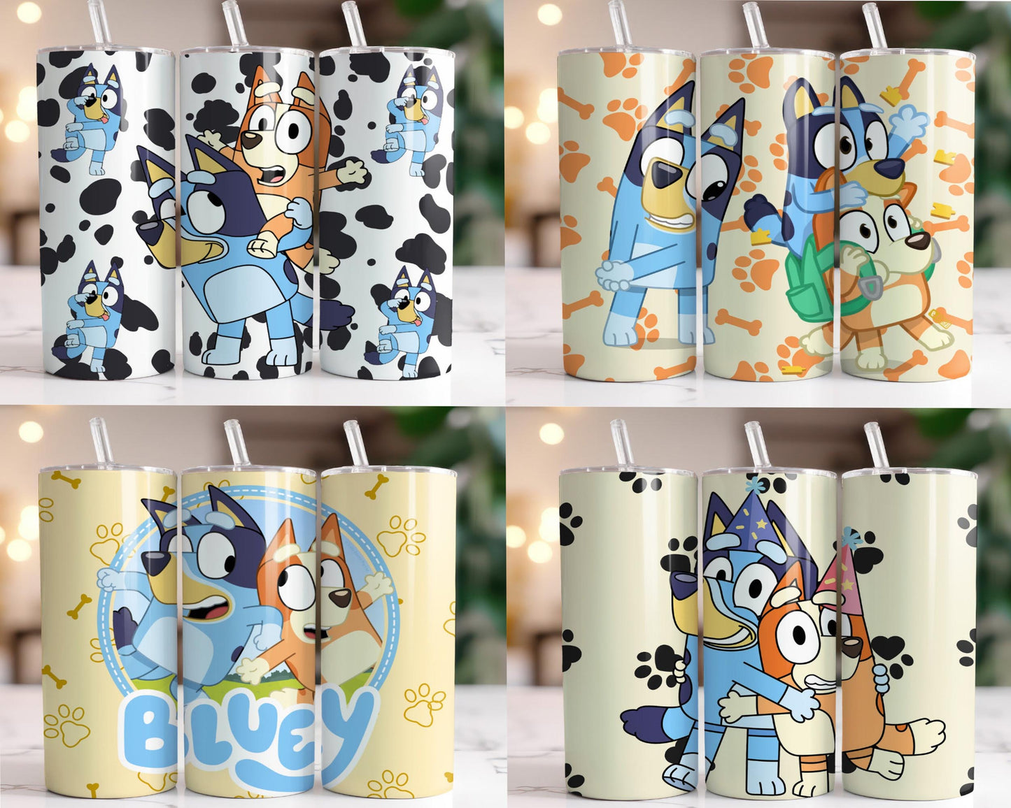 40+ file Bluey Dog Tumbler Wrap Bundle PNG, 20oz Skinny Tumbler Wrap, 20 oz Tumbler Png Sublimation Design, Digital Download ,Instant Download