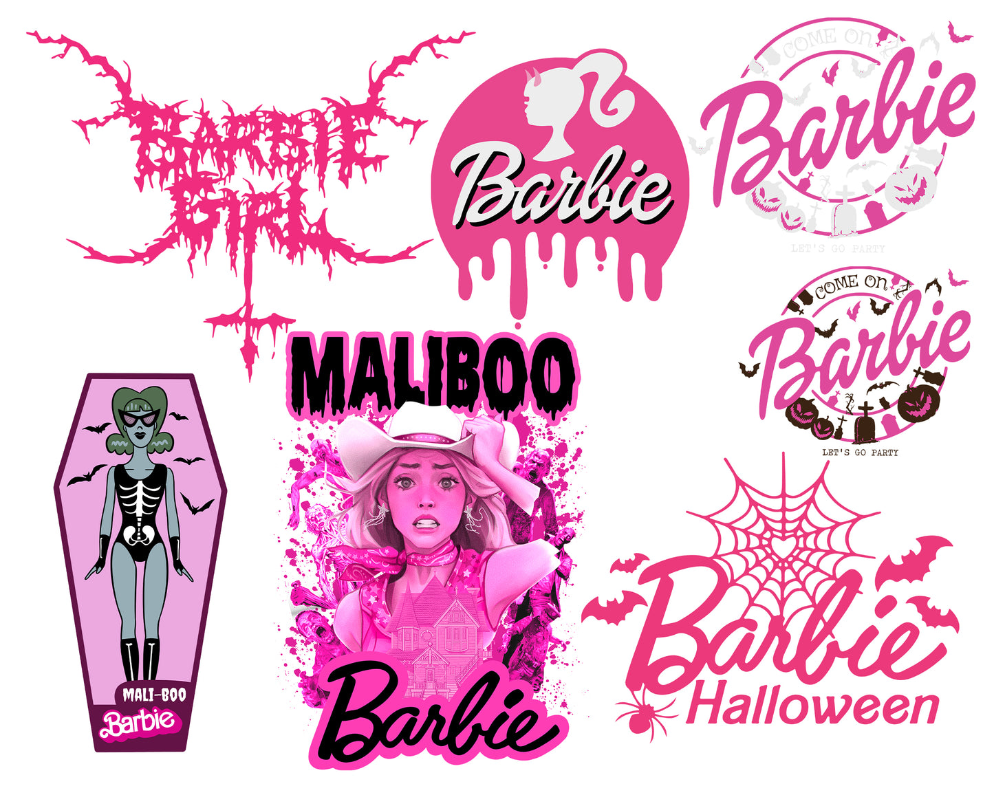 6 file Barbie halloween bundle SVG , bundle halloween Cutting Image, File Cut , Digital Download, Instant Download