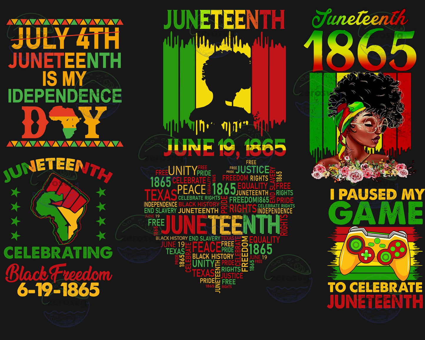 6 file Juneteenth SVG,Juneteenth Is My Independence Day png , Juneteenth bundle SVG, EPS, PNG, DXF for Cricut, Silhouette