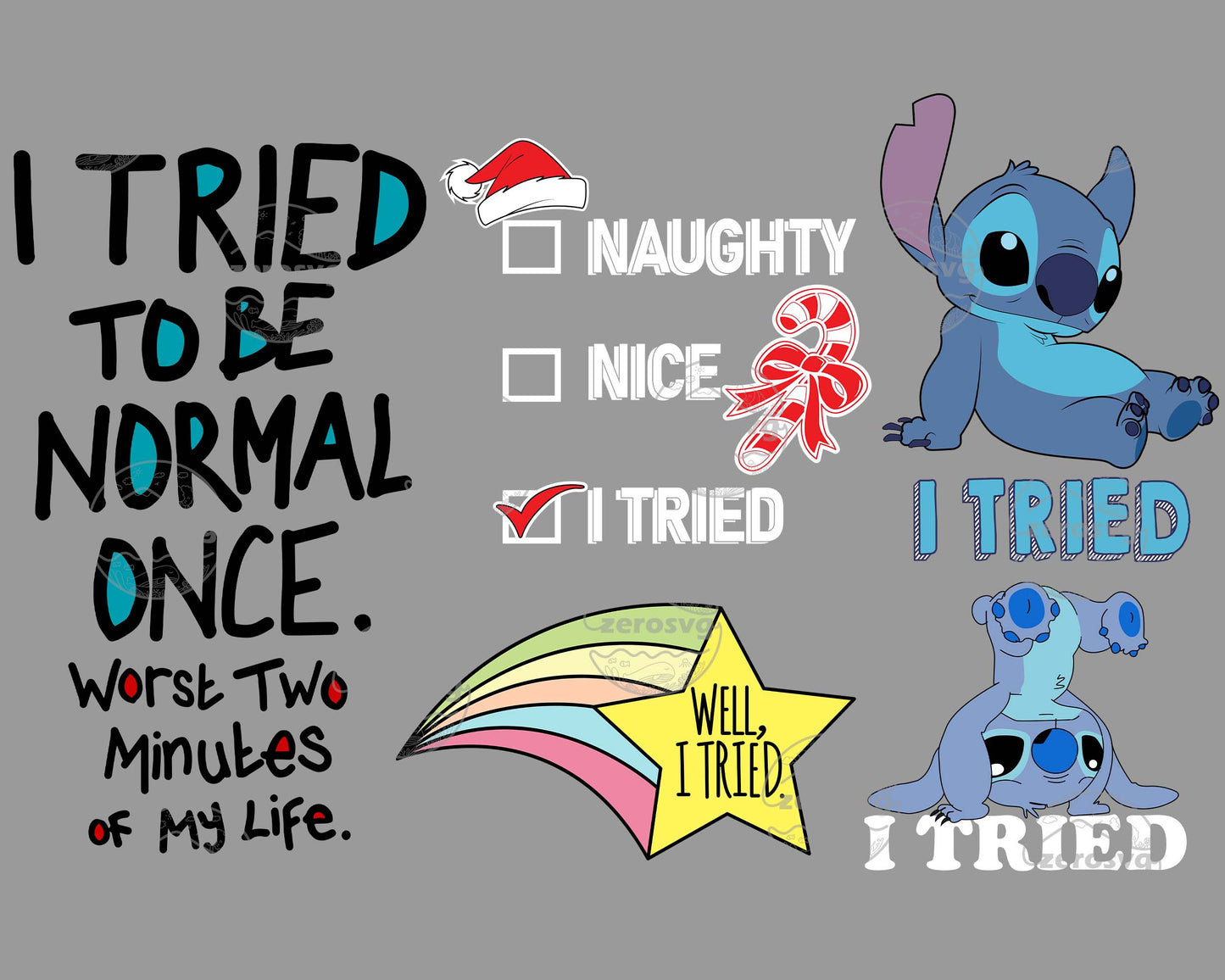 6 file i tried stitch svg, bundle i tried stitch svg SVG, EPS, PNG, DXF for Cricut, Silhouette, Digital Download