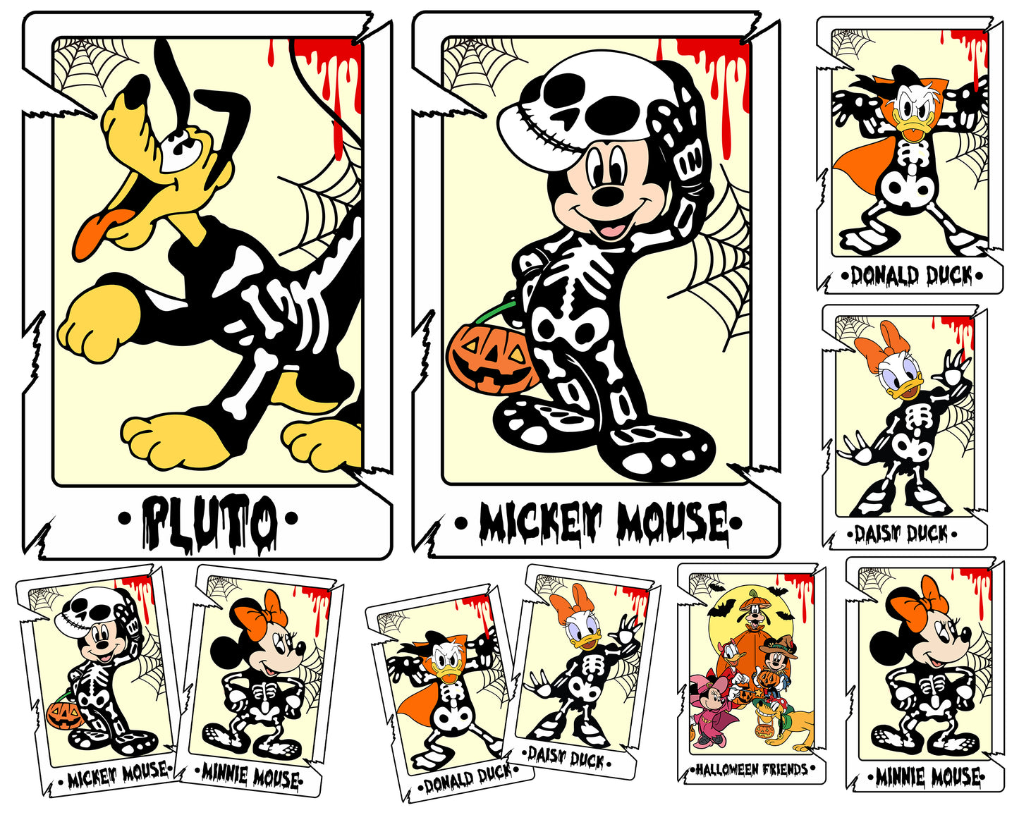 8 file Mickey Mouse tarot Halloween bundle SVG , bundle halloween Cutting Image, File Cut , Digital Download, Instant Download