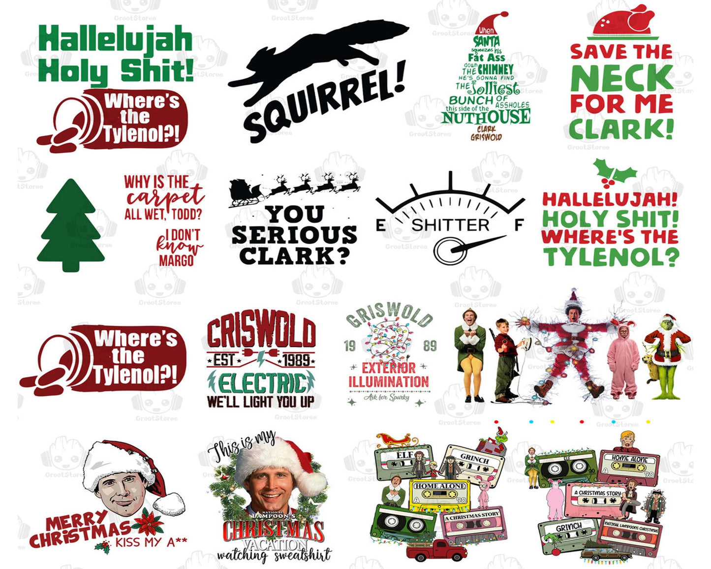 90+ Christmas Vacation PNG Bundle, Christmas 2023 Svg, Funny Christmas Png , file cut , for Cricut,  Silhouette , digital download