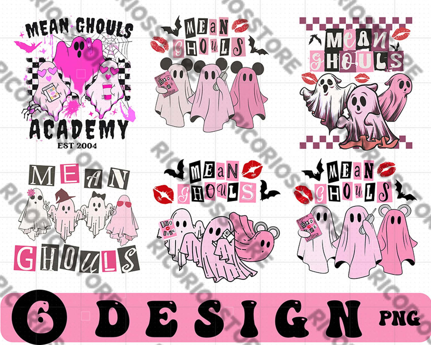 Halloween Mean Ghouls Png, Halloween Mean Girls Png, Pink Halloween Png , Digital Download ,Instant Download