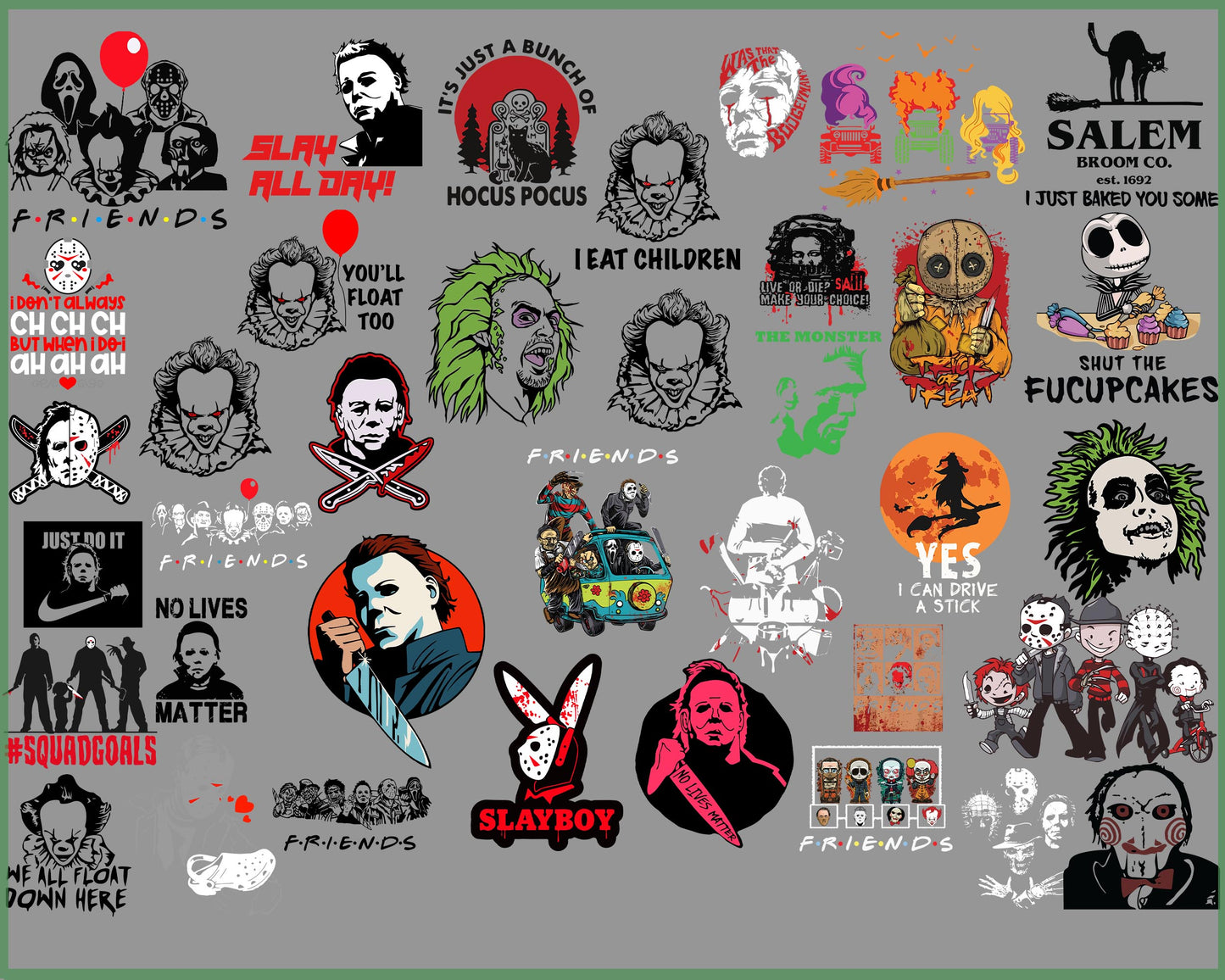 Horror bundle svg, 35+ file halloween SVG DXF EPS PNG, bundle halloween Cutting Image, File Cut , Digital Download, Instant Download