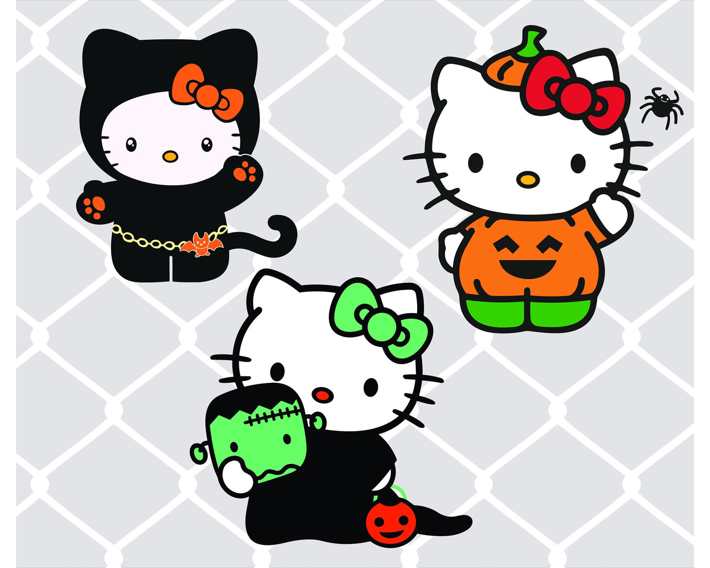 Hello Cats Halloween Bundle Svg, hello kitty halloween bundle SVG, file cut , for Cricut, Silhouette , digital download