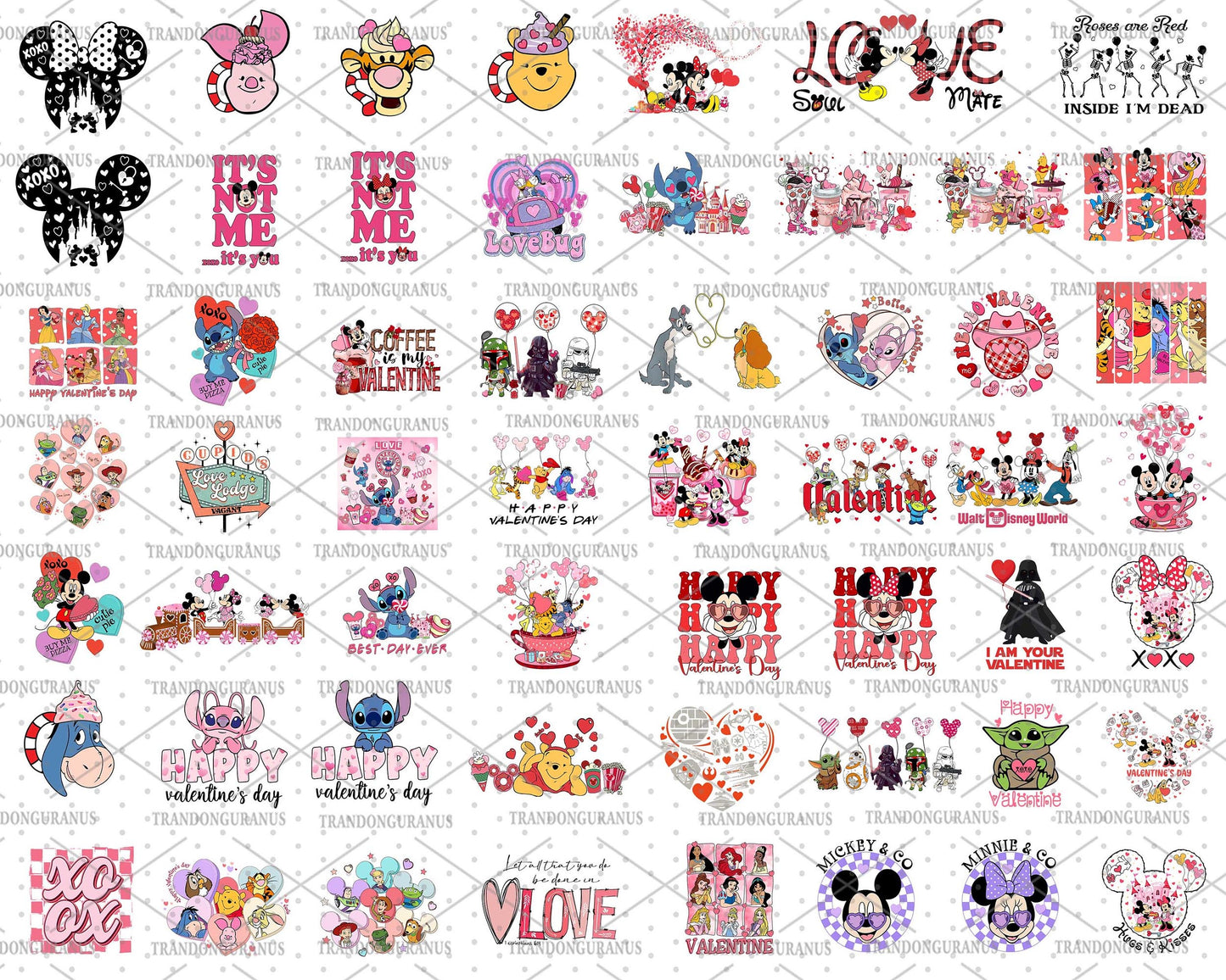 200+ Mega Bundle Valentine Designs, Happy Valentine Png, Conversation Hearts, Bundle Happy Valentine's Day Png , Digital Download ,Instant Download