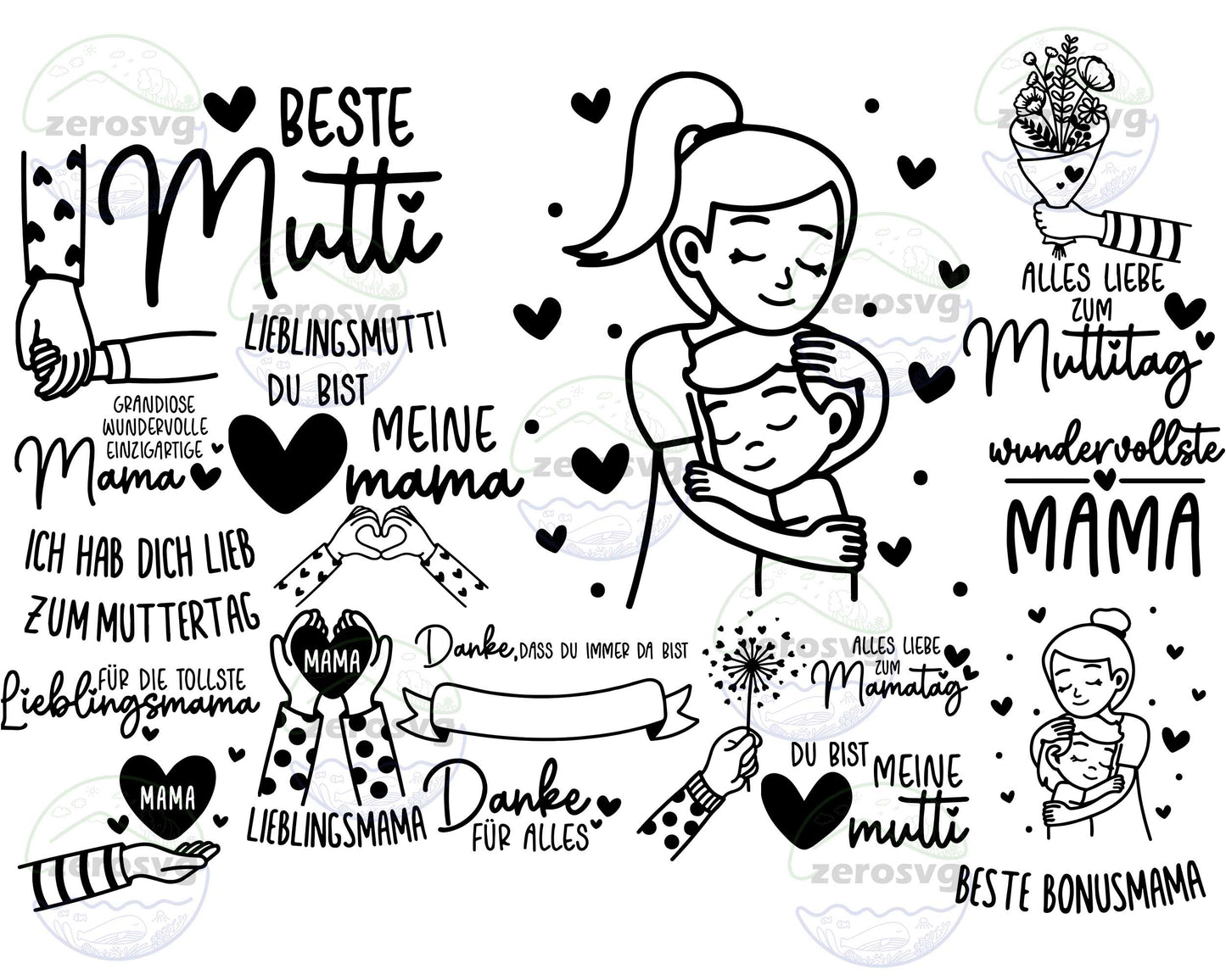 Mothers Day Bundle SVG, 24+ file Mothers Day SVG EPS DXF PNG , Cutting Image, cricut , file cut , digital download ,Instant Download