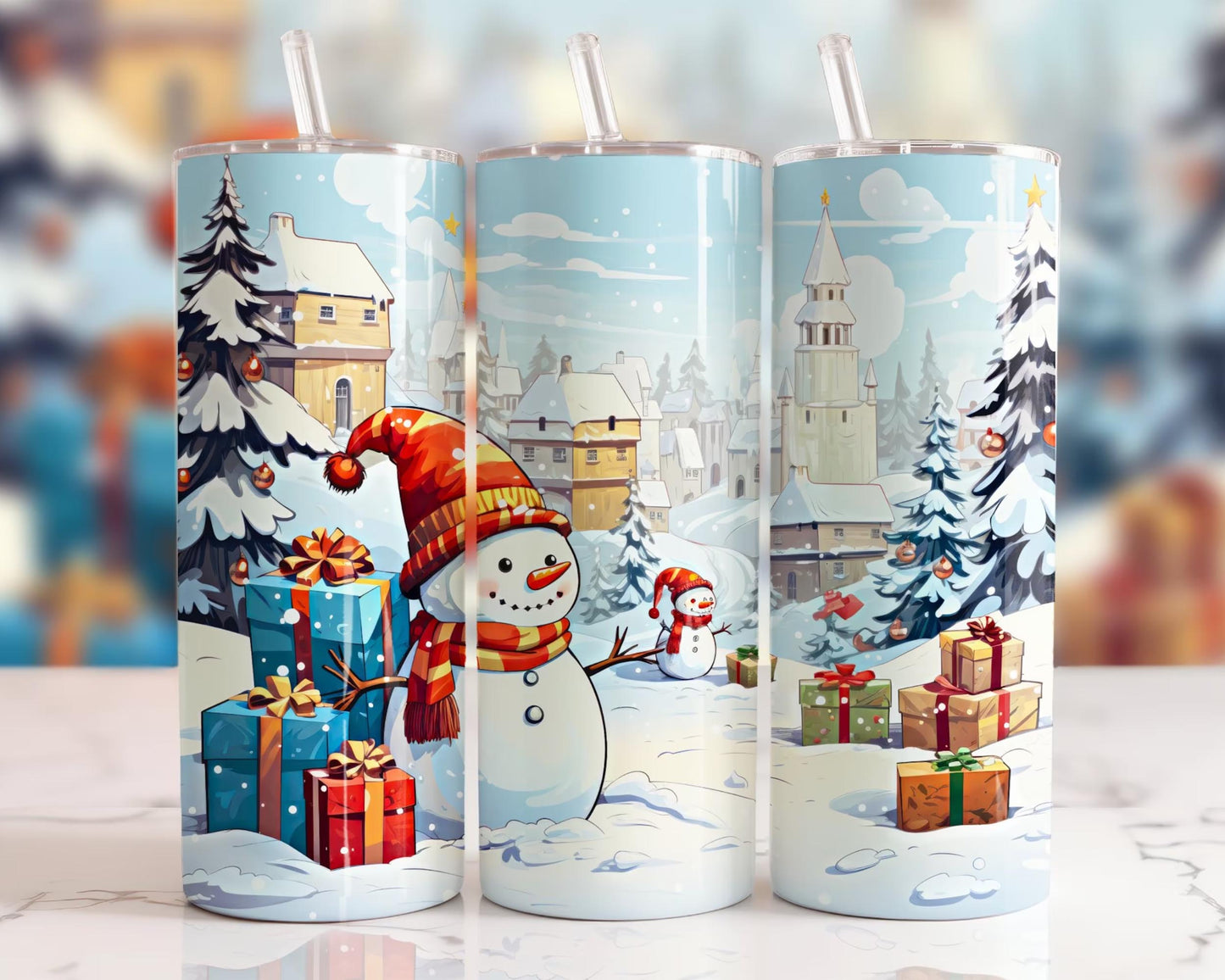 Vintage Christmas Tumbler Bundle, Xmas Tumbler Wrap, 20oz Sublimation Tumbler Designs, 20oz Skinny Straight Tumbler PNG, Digital Download ,Instant Download