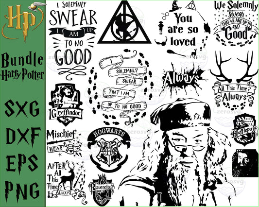 dumbledore bundle svg, harry potter svg , RIP Michael Gambon  SVG, EPS, PNG, DXF , File cut , for Cricut, Silhouette , Digital download, Instant Download