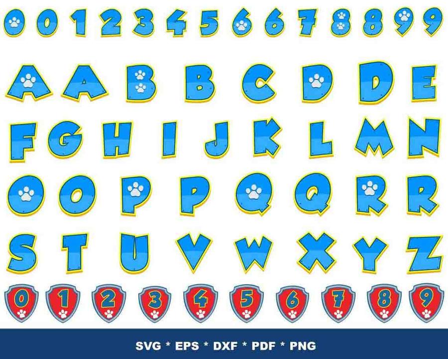 Paw Patrol SVG Bundle - 1200+ files Paw Patrol SVG, EPS, PNG, DXF for Cricut, Silhouette