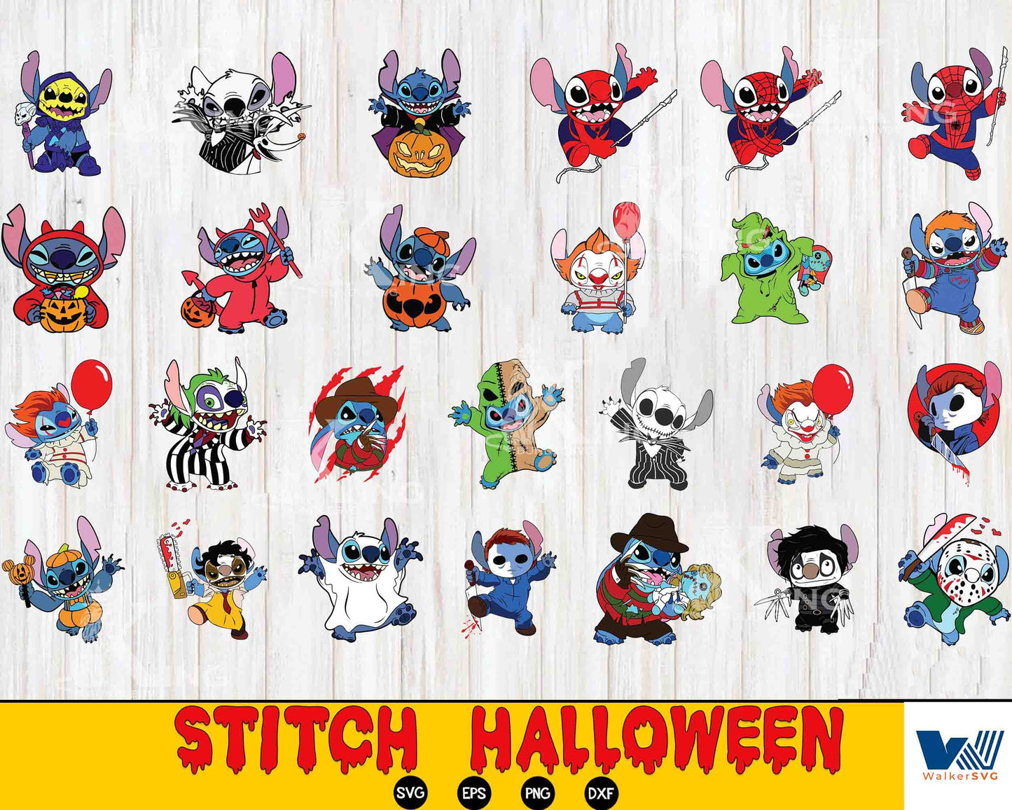 Stitch halloween bundle SVG , 100+ FILE Stitch halloween SVG ,Bundle halloween svg, file cut , for Cricut, Silhouette , digital download