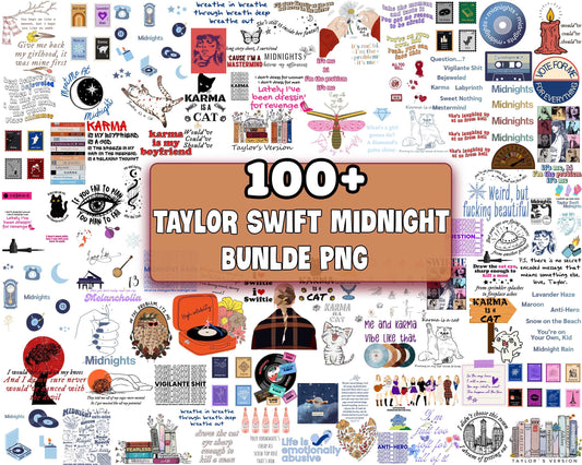Taylor Midnights png , Taylor Swift Albums png , 100+ Taylor Midnights bundle PNG, Different File Types , Cutting Image, File Cut , Digital Download, Instant Download