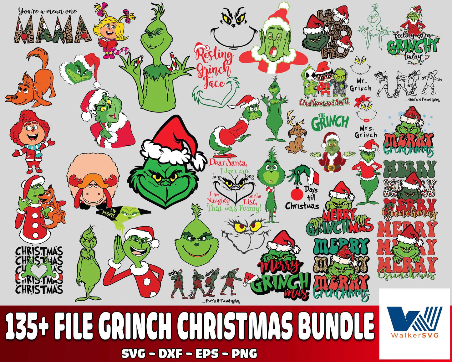 135+ file grinch christmas Bundle SVG , Grinch SVG , Cutting Image, cricut , file cut , digital download