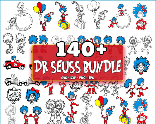 140+ file Dr seuss bundle svg, cat in the hat bundle SVG , Dr seuss SVG, EPS, PNG, DXF , cricut , file cut, for Cricut, Silhouette , digital download, Instant Download