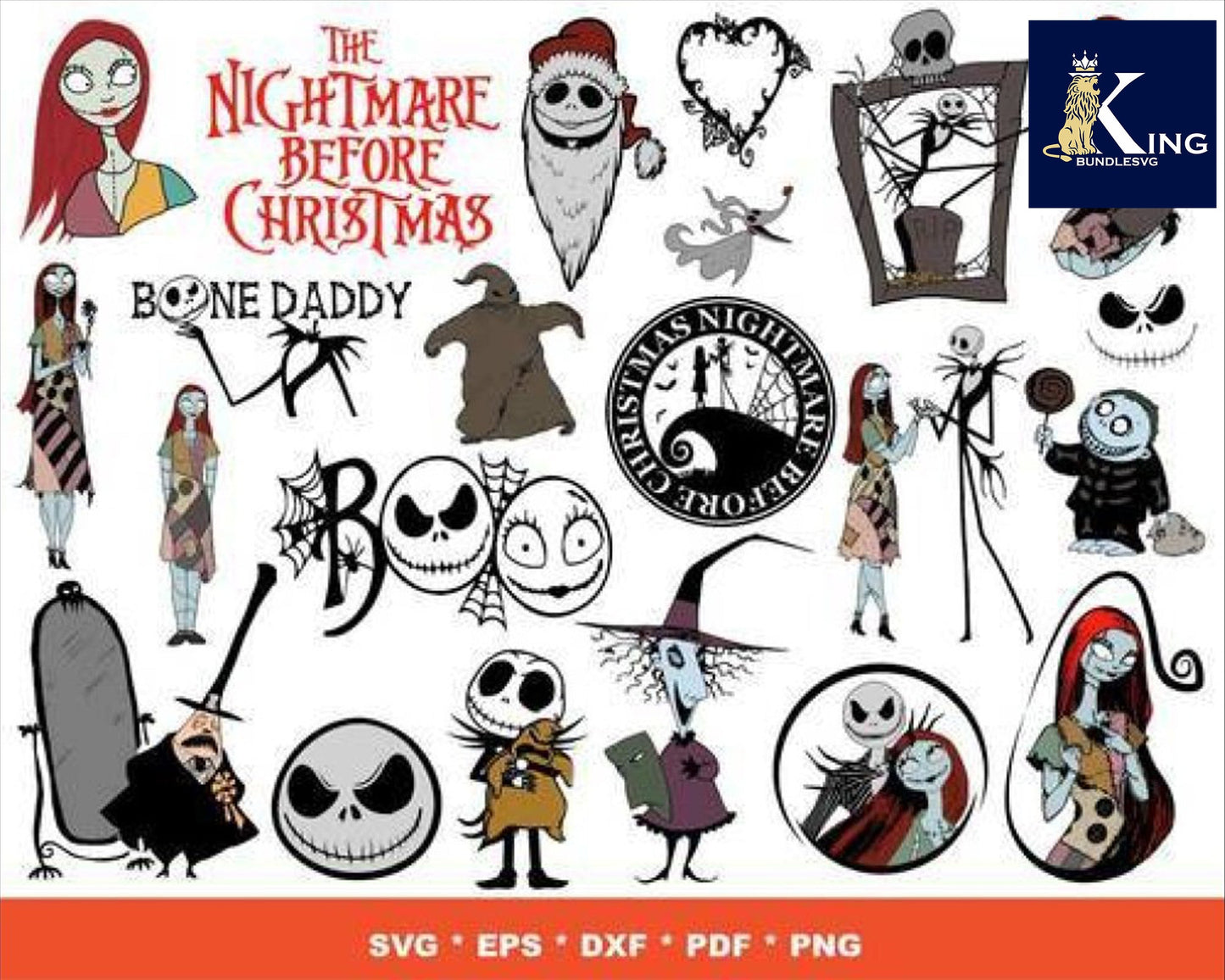 1500+ file Nightmare Before Christmas Bundle SVG ,Bundle christmas SVG DXF EPS PNG, file cut, cricut, for Cricut, Silhouette