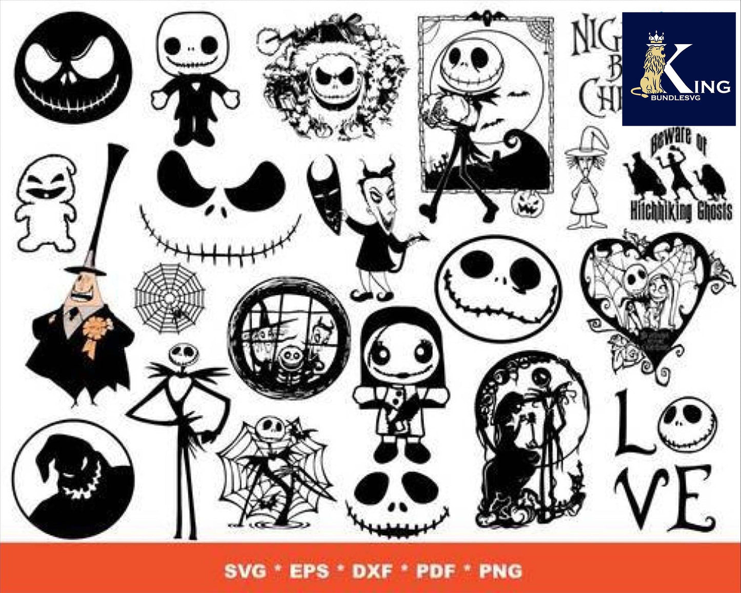1500+ file Nightmare Before Christmas Bundle SVG ,Bundle christmas SVG DXF EPS PNG, file cut, cricut, for Cricut, Silhouette