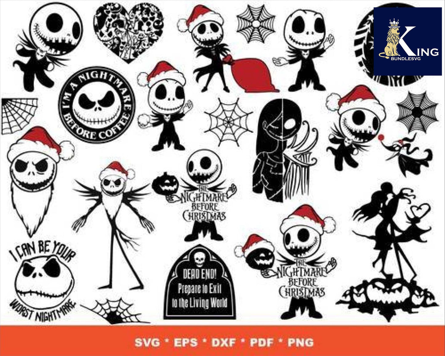 1700+ file Nightmare Before Christmas Bundle SVG ,Bundle christmas SVG DXF EPS PNG, file cut, cricut, for Cricut, Silhouette