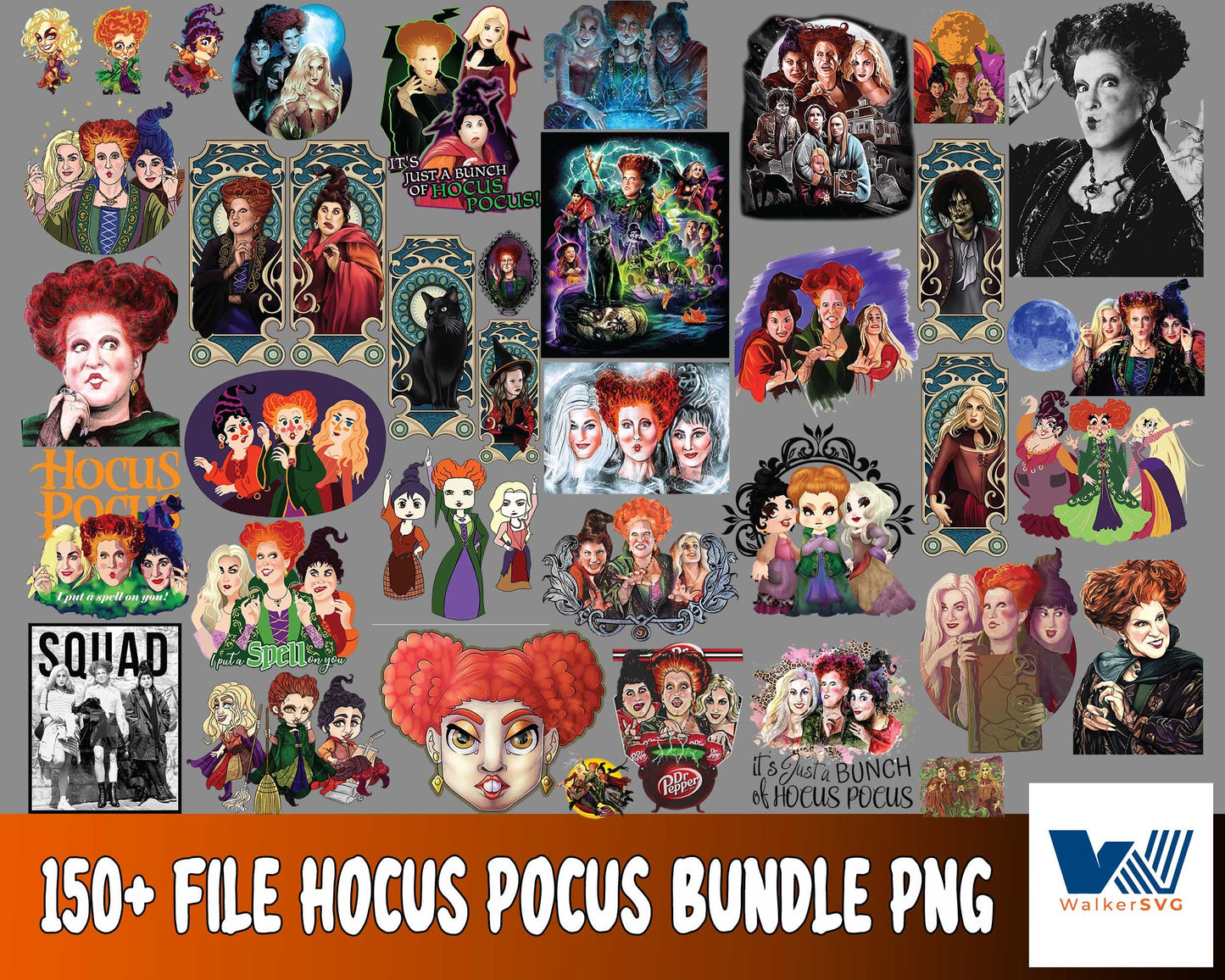 Hocus pocus png,150+file Hocus pocus Bundle PNG - bundle halloween PNG , Silhouette , Digital download