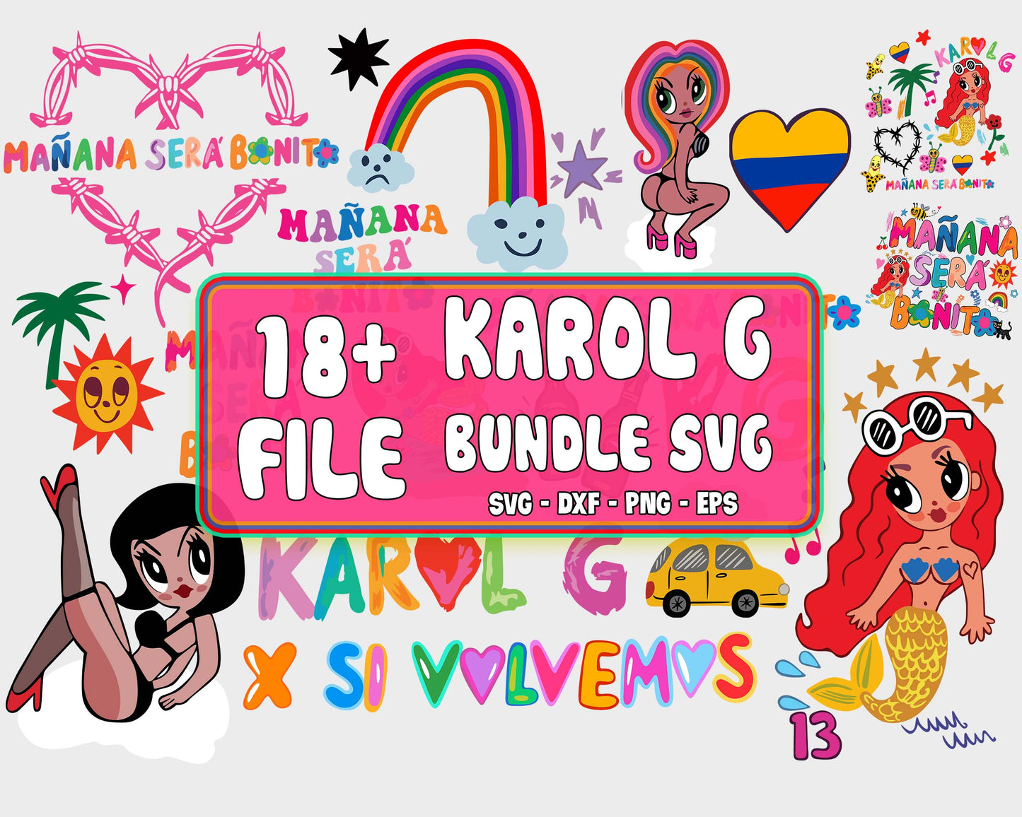 18+ file Karol G svg bundle, Mañana Sera Bonito SVG DXF PNG EPS , Karol G Mañana Sera Bonito bundle svg, cricut , file cut , Silhouette, digital download, Instant Download