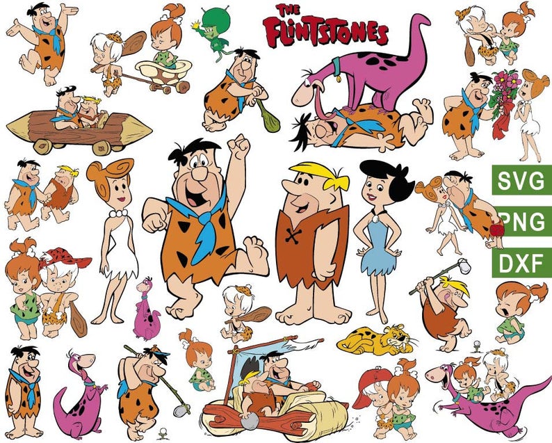 The Flintstones SVG Bundle - 85+ files The Flintstones SVG, EPS, PNG, DXF for Cricut, Silhouette