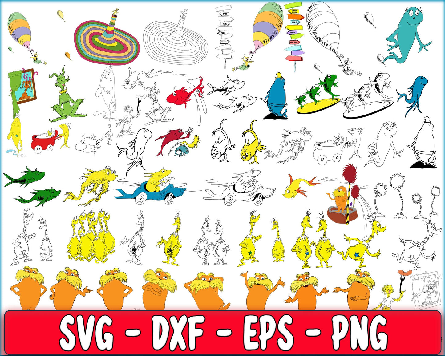 200+ file Dr seuss bundle svg, cat in the hat bundle SVG , Dr seuss SVG, EPS, PNG, DXF , cricut , file cut, for Cricut, Silhouette , digital download, Instant Download