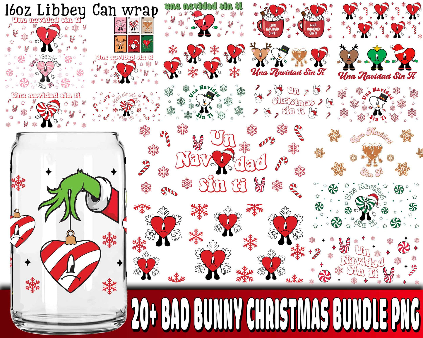 20+ file bad bunny christmas bundle PNG , Cutting Image, cricut , file cut , digital download ,Instant Download