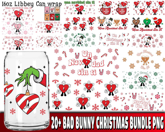 20+ file bad bunny christmas bundle PNG  , Cutting Image, cricut , file cut , digital download ,Instant Download