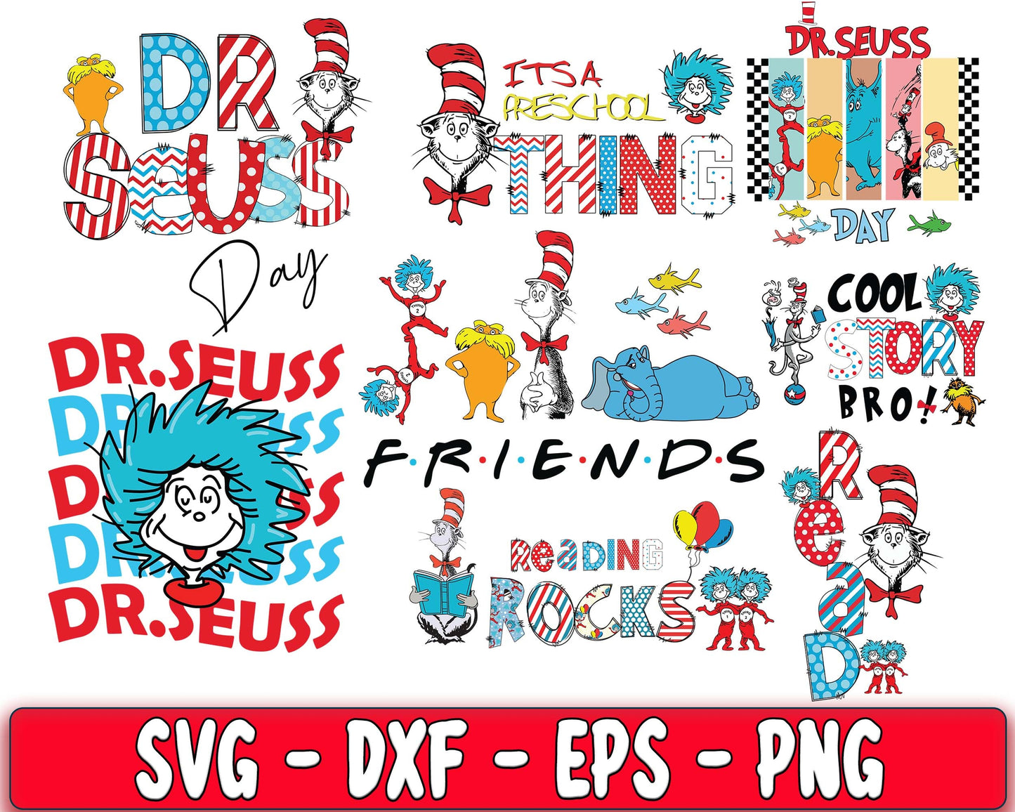 20+ file dr seuss Bundle SVG, Dr. seuss Retro, Dr.seuss book svg, Dr. seuss SVG, EPS, PNG, DXF , cricut , file cut, for Cricut, Silhouette , digital download, Instant Download