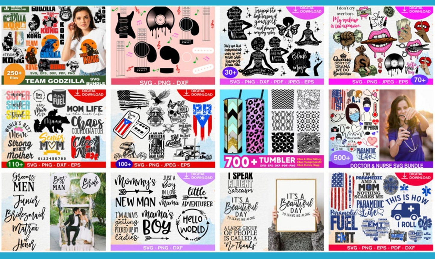 Ultimate Giga Bundle SVG - 300 Bestseller SVG Bundles - Mega SVG Bundle - cricut - file cut - Silhouette - digital download