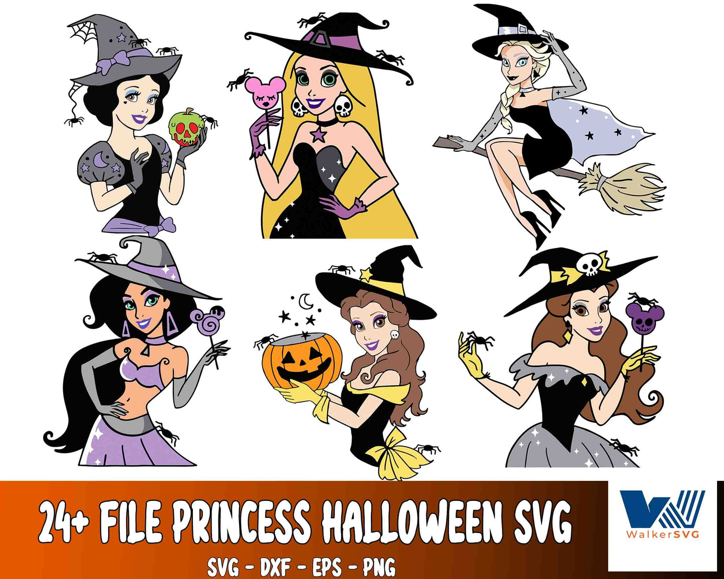 Princess Halloween SVG ,24+ file Princess Halloween SVG , file cut , for Cricut, Silhouette , digital download