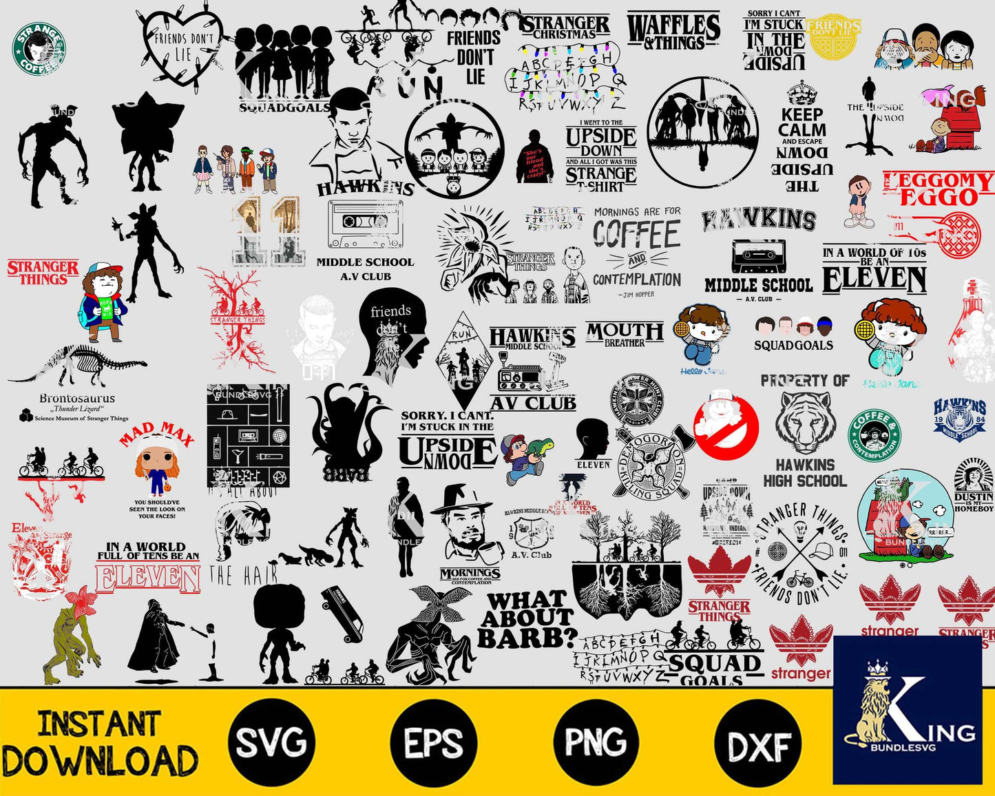Stranger Things ss4 SVG,250+ file Bundle Stranger Things svg,dxf,eps, png,  Cricut , File cut , Vector file , Silhouette Digital Dowload