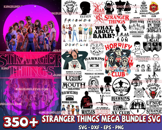 Stranger things 4 SVG , 350+ file Mega Bundle Stranger things svg,dxf,eps, png,  Cricut , File cut , Vector file , Silhouette Digital Dowload