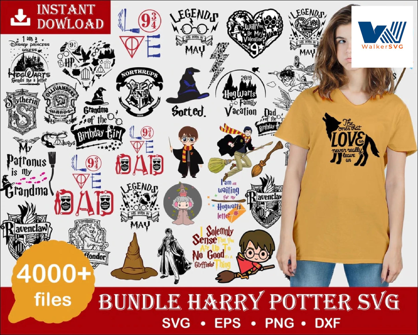 4000+ harry potter bundle svg,dxf,png, cricut , file cut , vector file ,Silhouette, Digital Dowload