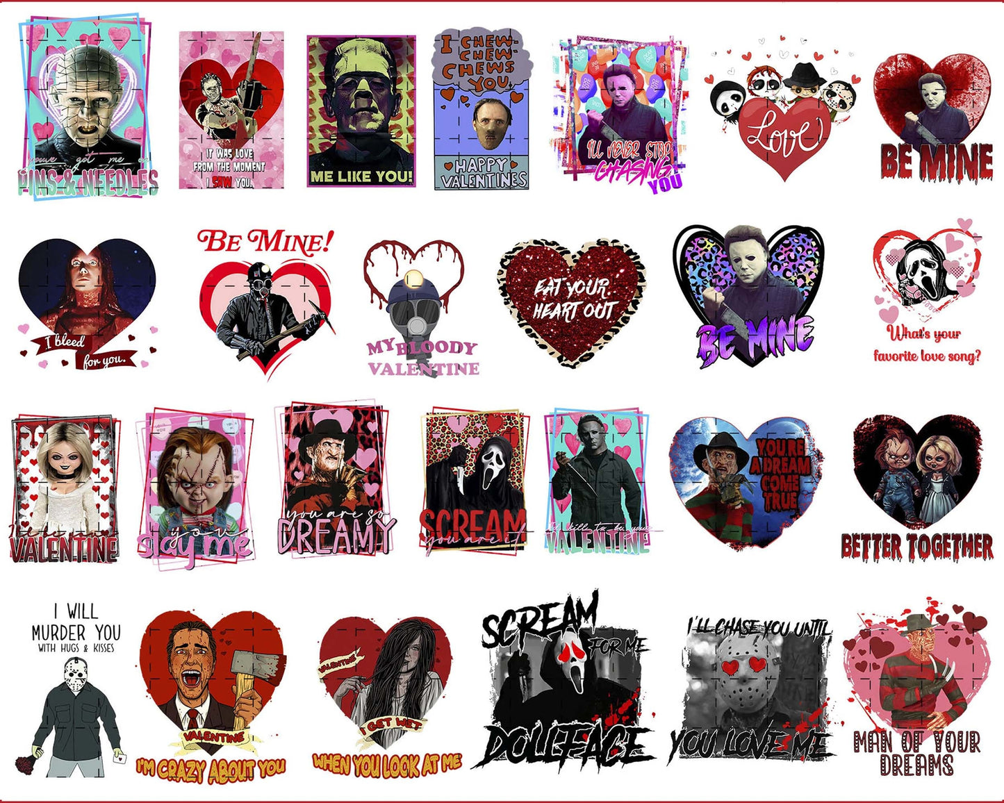 50+ Horror Valentine bundle PNG , Horror Valentine PNG, Cutting Image, File Cut , Digital Download, Instant Download