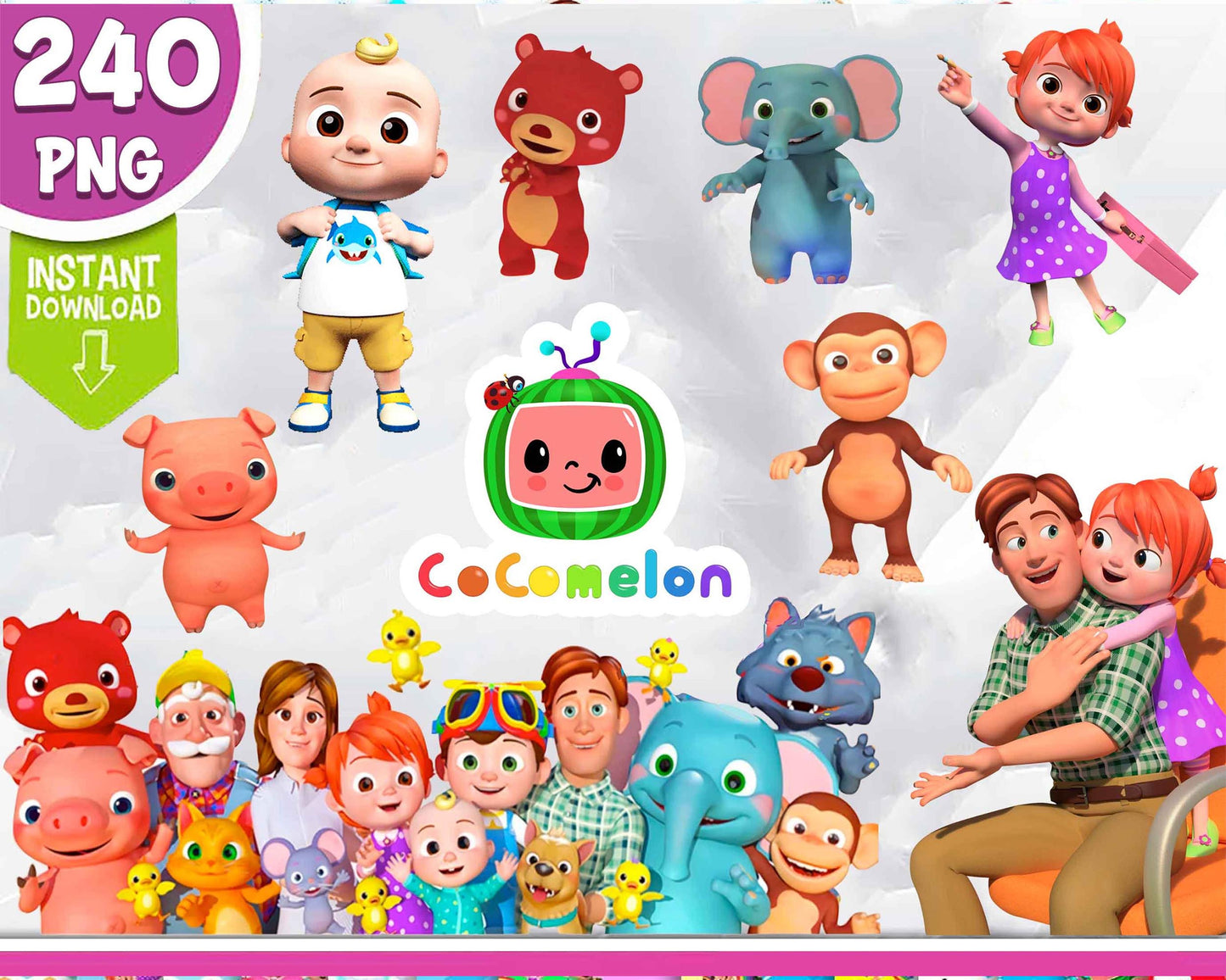 Cocomelon Christmas Bundle SVG , 850+ file Cocomelon Christmas bundle PNG SVG DXF EPS , cricut , file cut , Silhouette, digital download, Instant Download