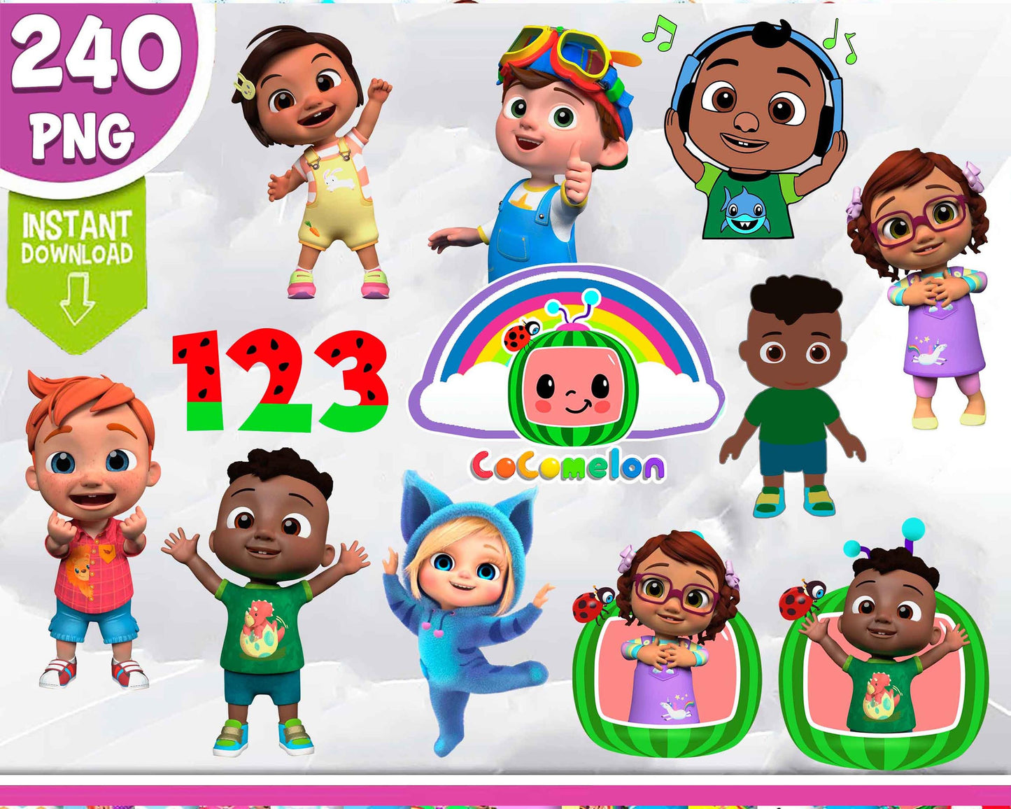 Cocomelon Christmas Bundle SVG , 850+ file Cocomelon Christmas bundle PNG SVG DXF EPS , cricut , file cut , Silhouette, digital download, Instant Download