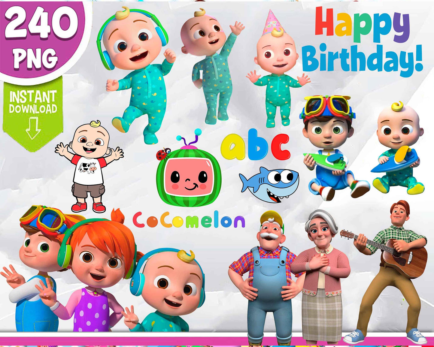 Cocomelon Christmas Bundle SVG , 850+ file Cocomelon Christmas bundle PNG SVG DXF EPS , cricut , file cut , Silhouette, digital download, Instant Download