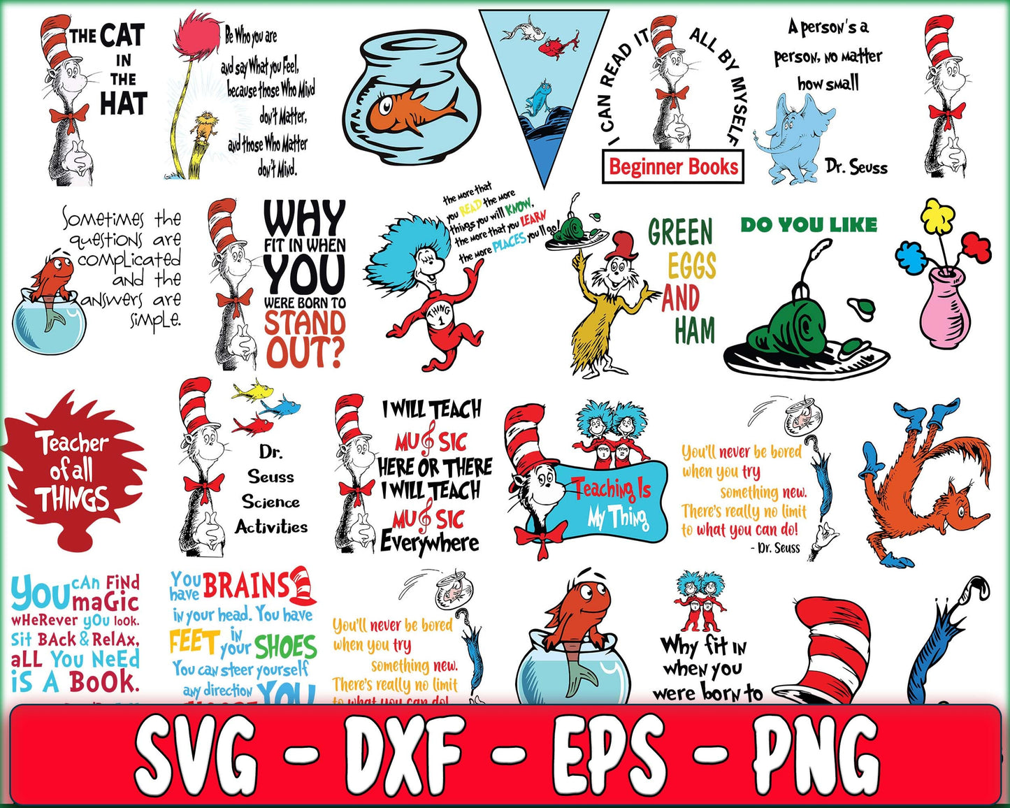90+ file Dr seuss bundle svg, cat in the hat bundle SVG , Dr seuss SVG, EPS, PNG, DXF , cricut , file cut, for Cricut, Silhouette , digital download, Instant Download