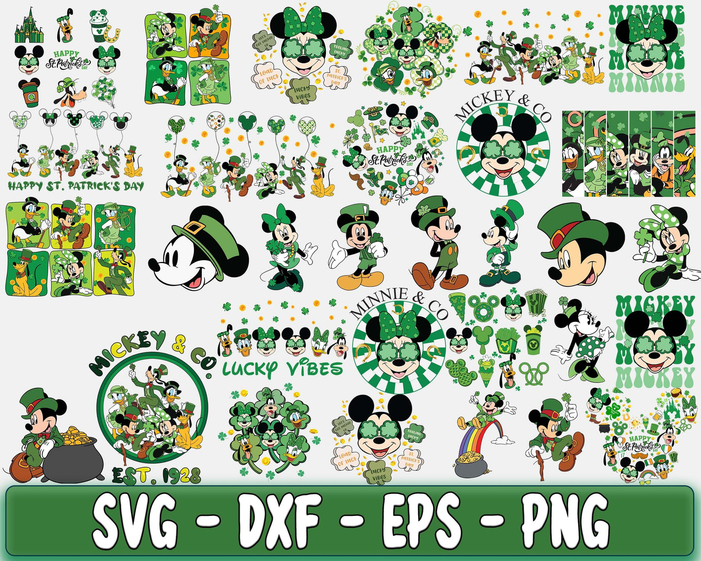 Retro Mouse Patrick's day bundle svg, Patrick's day svg bundle, 90+ file Retro Mouse Patrick's day SVG DXF PNG EPS , cricut , file cut , Silhouette, digital download, Instant Download