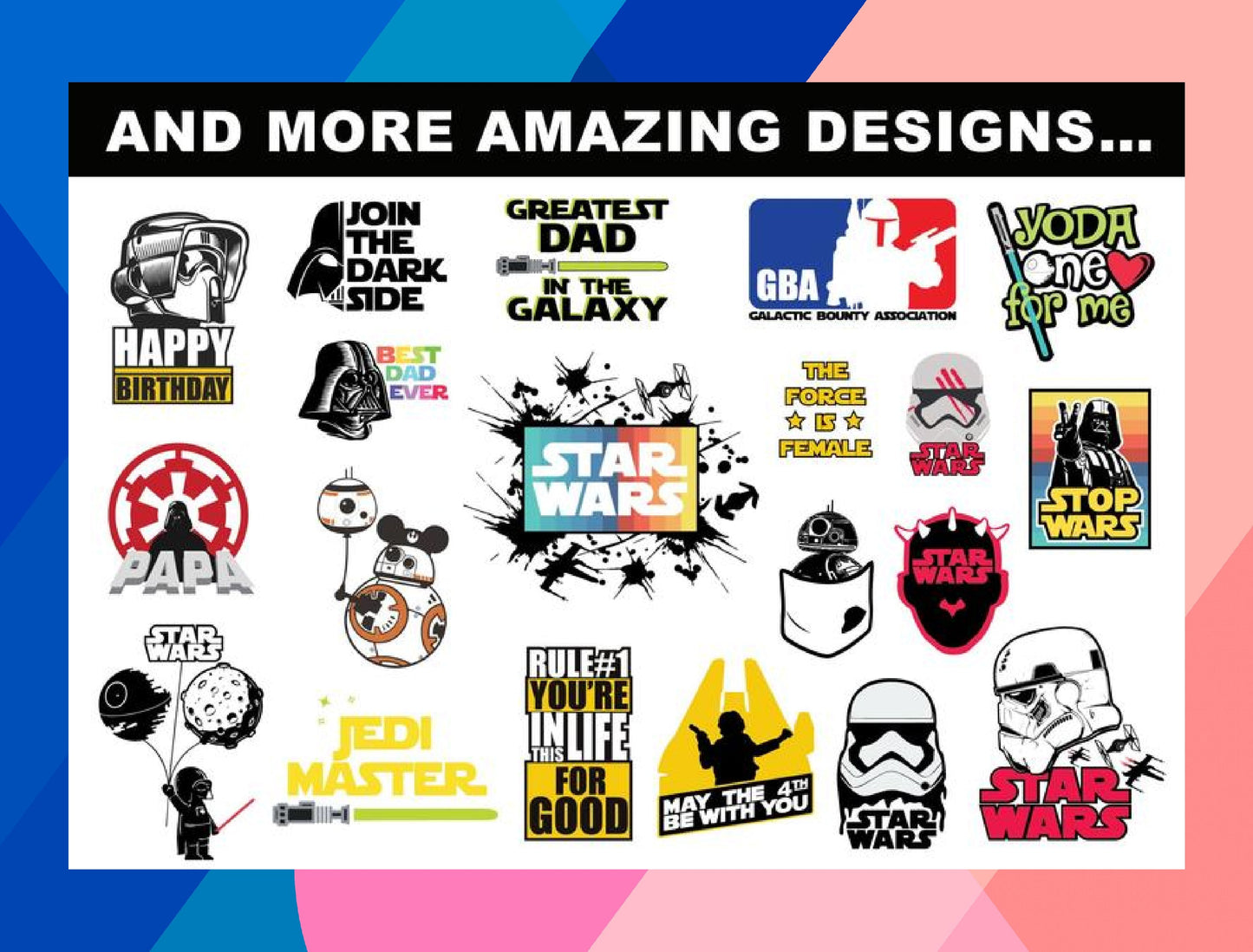 Star Wars SVG Bundle - 1800+ files Star Wars SVG, EPS, PNG, DXF for Cricut, Silhouette