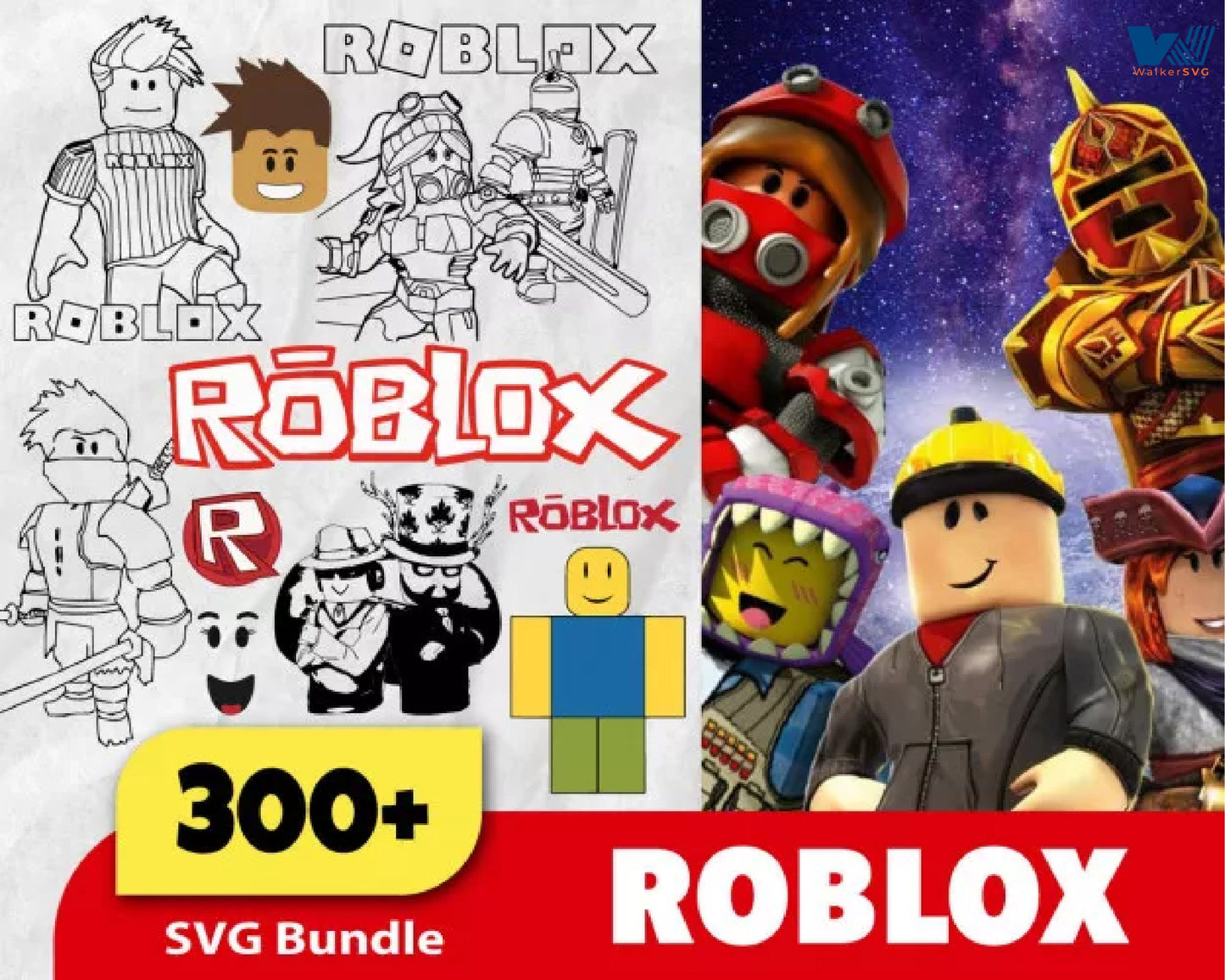 Roblox SVG Bundle - 300+ files Roblox SVG, EPS, PNG, DXF for Cricut, Silhouette