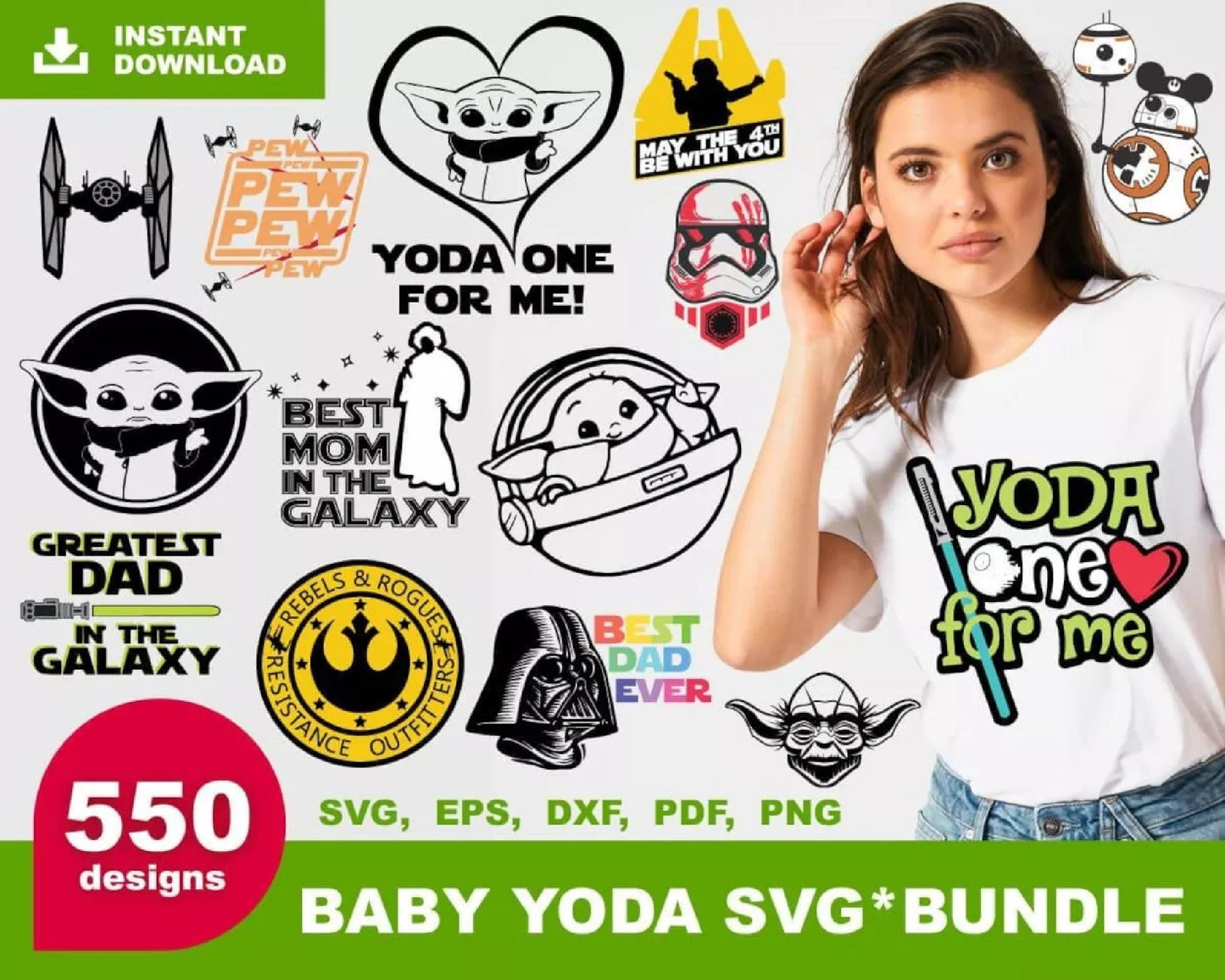 500+file Baby Yoda svg, bundle yoda svg, Stitch svg, yoda and stitch, baby yoda svg bundle, Vector file , Silhouette Digital Dowload