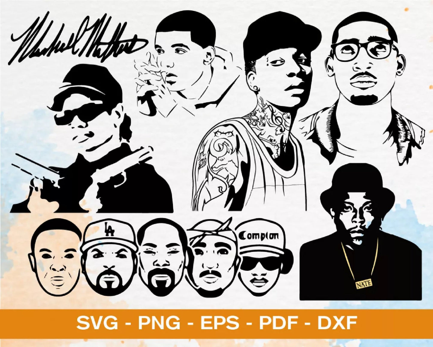 150+ file RAPPERS SVG BUNDLE , Cricut , File cut , Vector file , Silhouette Digital Dowload